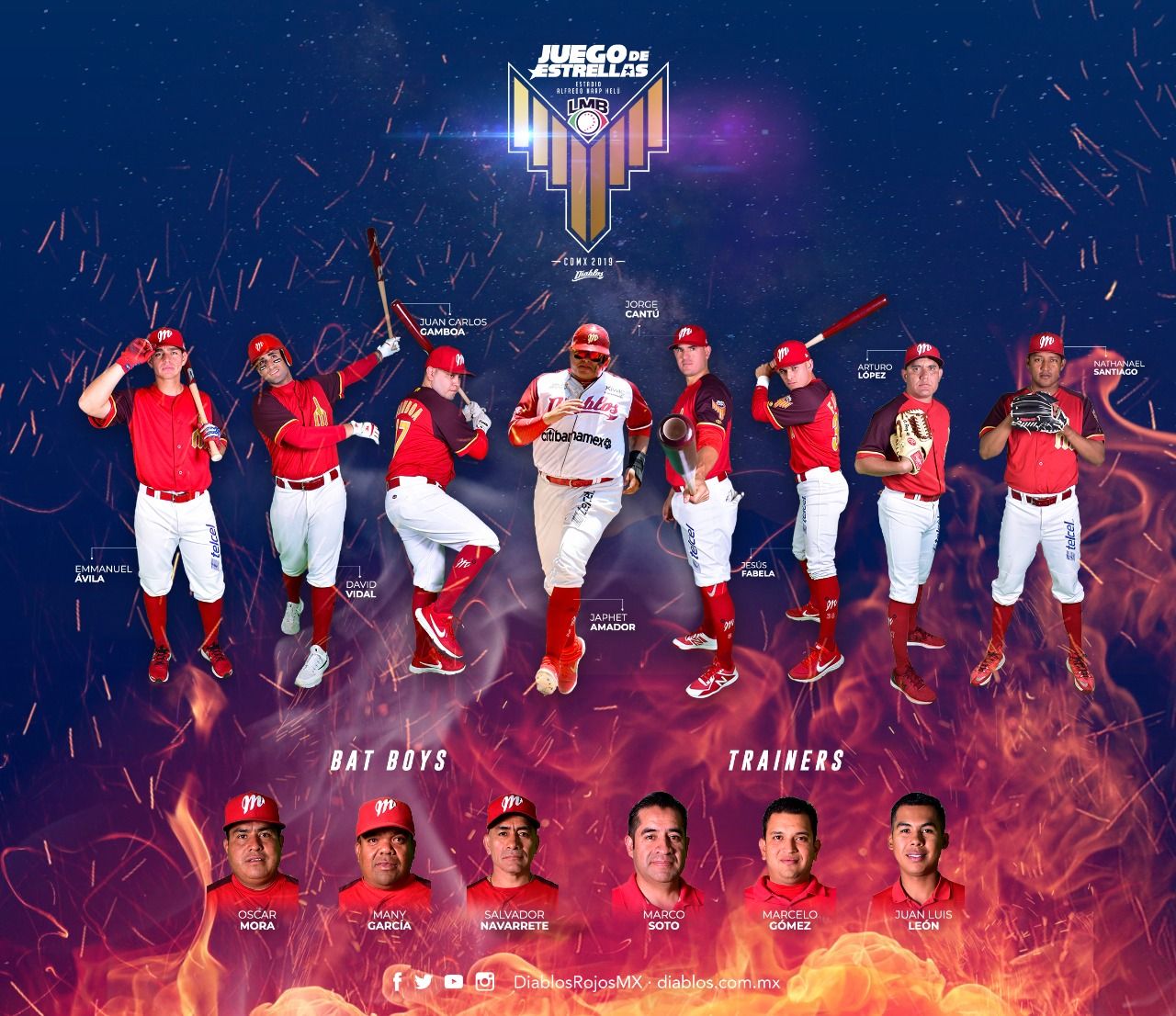 OCHO JUGADORES DE LOS DIABLOS AL JUEGO DE ESTRELLAS