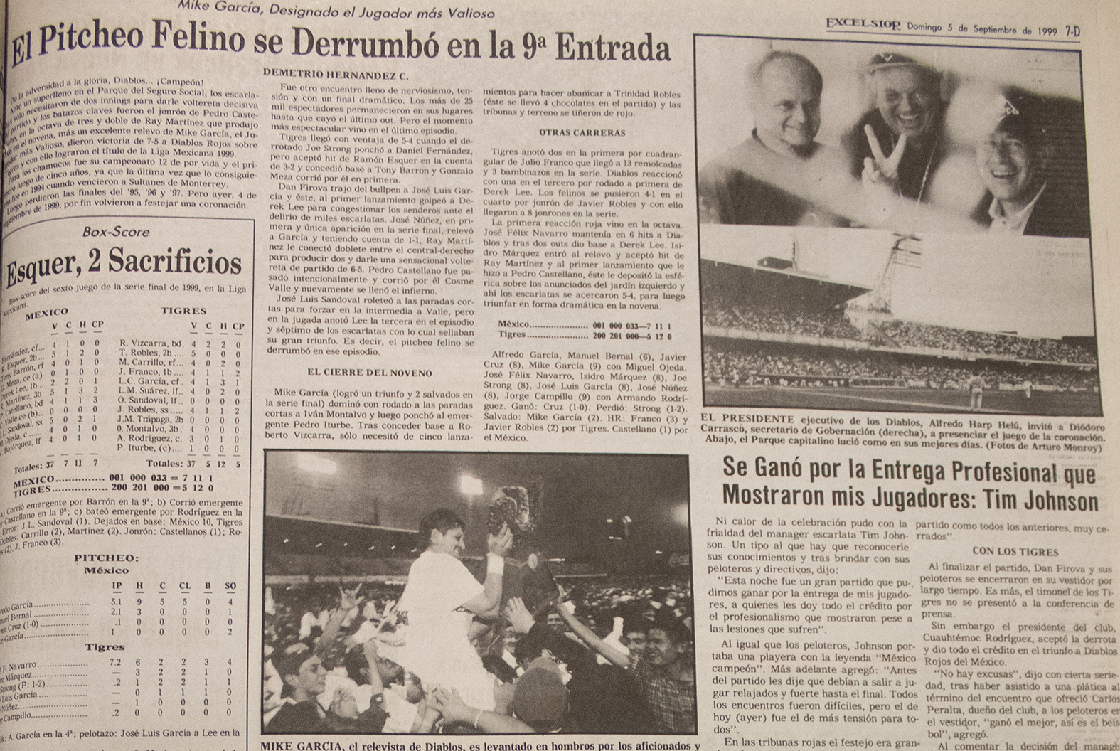 SEPTIEMBRE UN MES DE CINCO   CAMPEONATOS PARA LOS DIABLOS