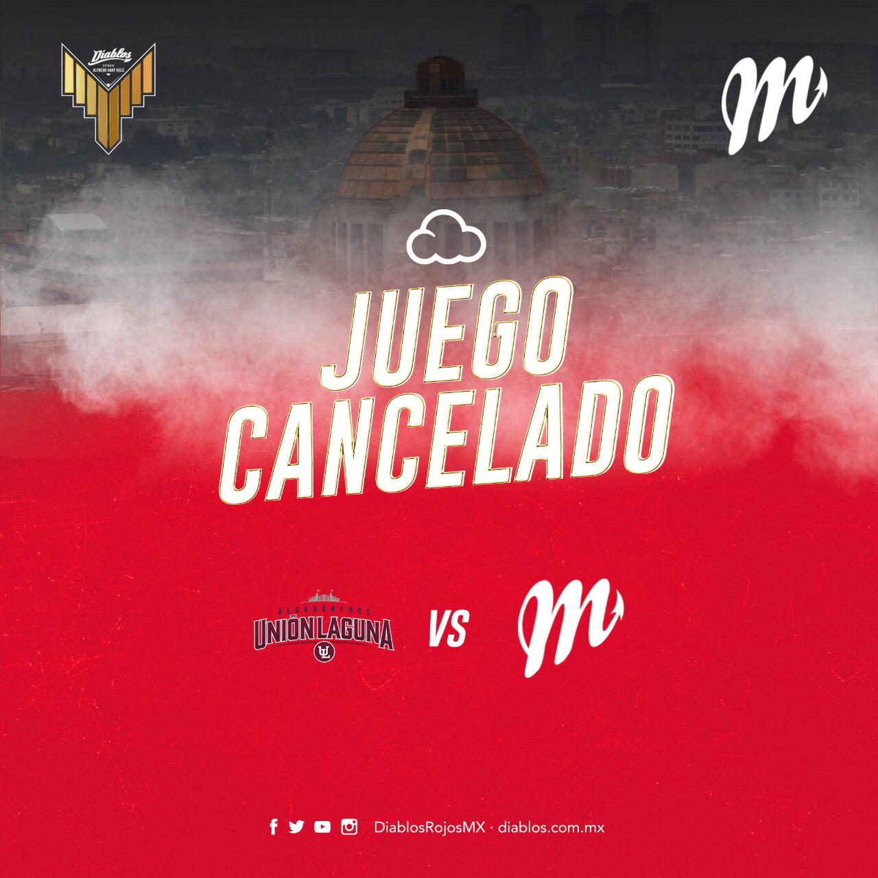 POR CONTINGENCIA AMBIENTAL SE CANCELA EL INICIO DE LA SERIE LAGUNA VS MÉXICO