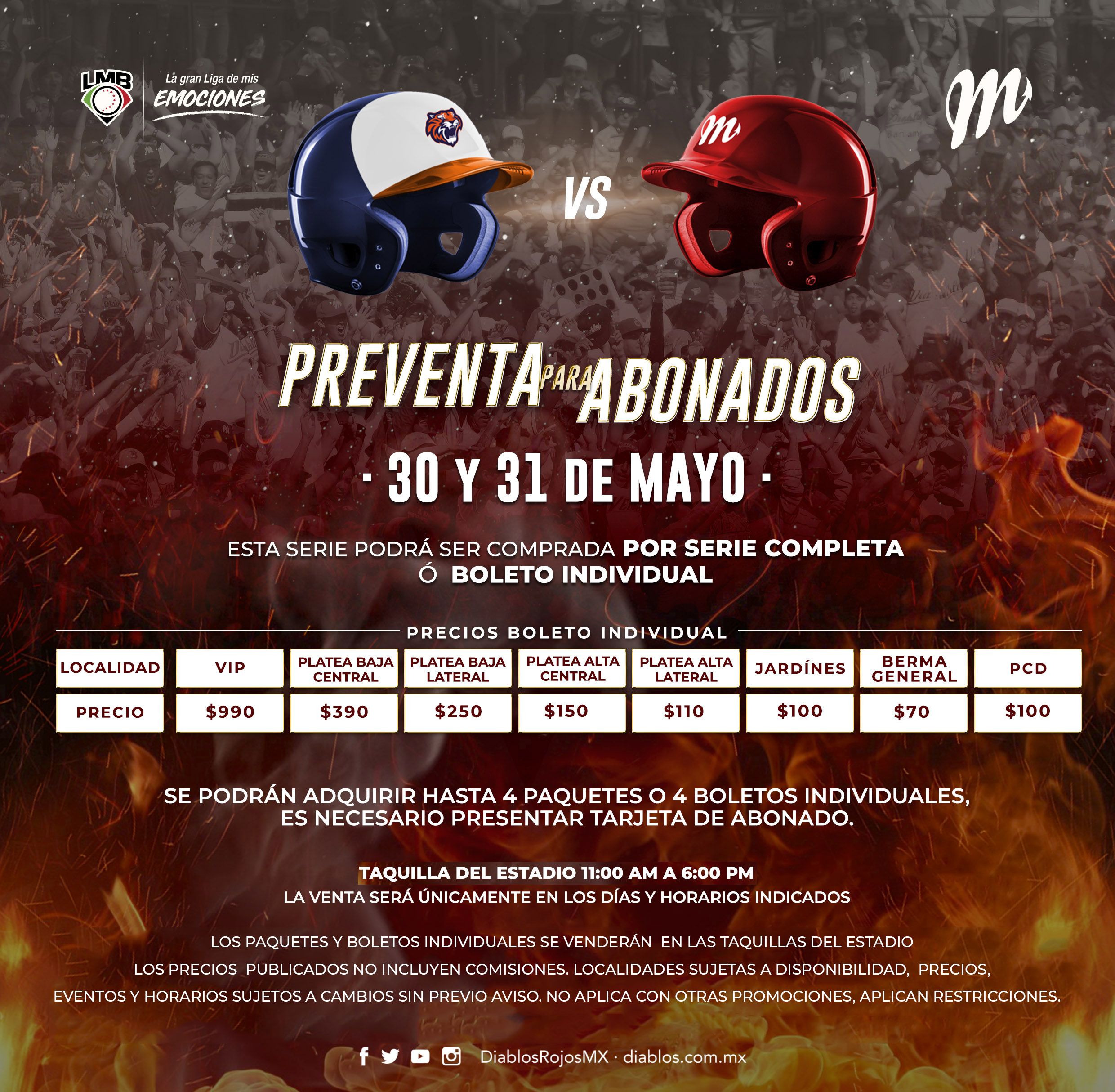 Arranca la preventa serie vs Q.R. en el AHH