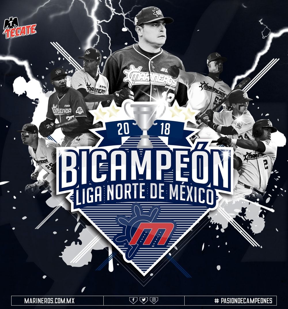 MARINEROS DE ENSENADA BICAMPEONES EN LNM